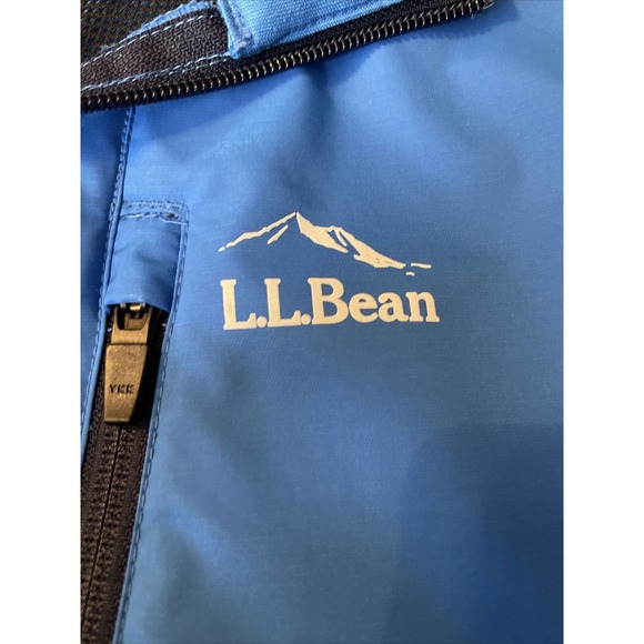 L L Bean Men’s L Polyester Jacket Blue Black - Picture 4 of 4